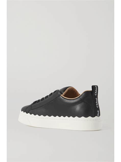 black chloe sneakers|chloe lauren scalloped sneakers.